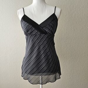 Papaya vintage Y2K grunge black & grey patterned tank top Size L